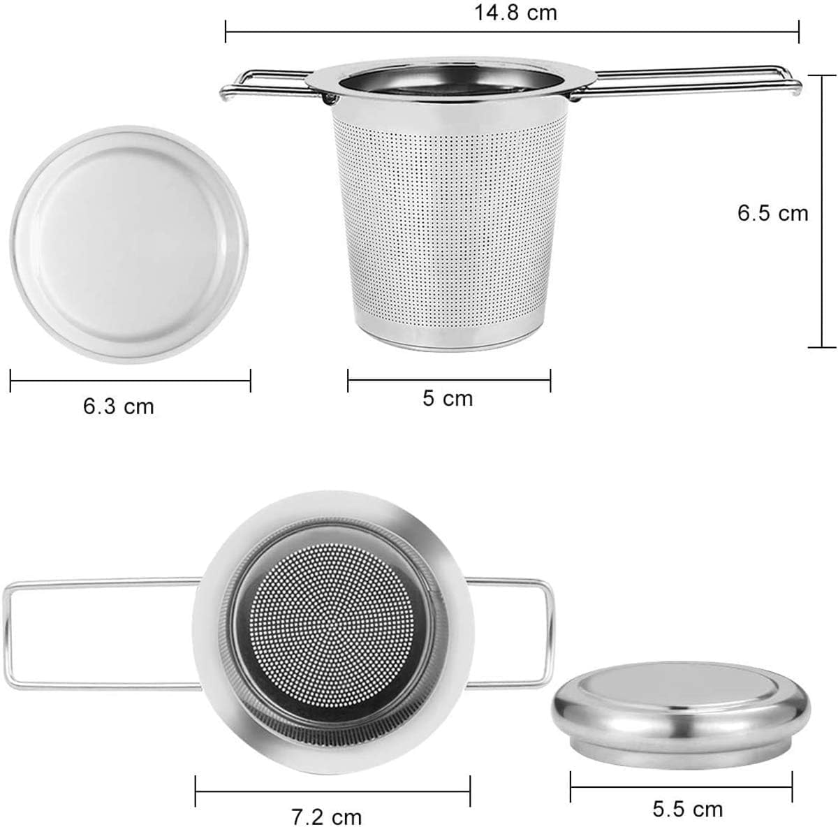 Fold sammen tesi  7 til 14,8 cm