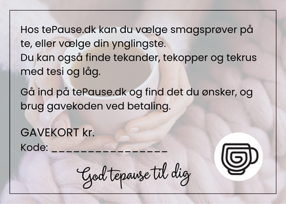 Fysisk Gavekort - inkl. 3 smagsprøver